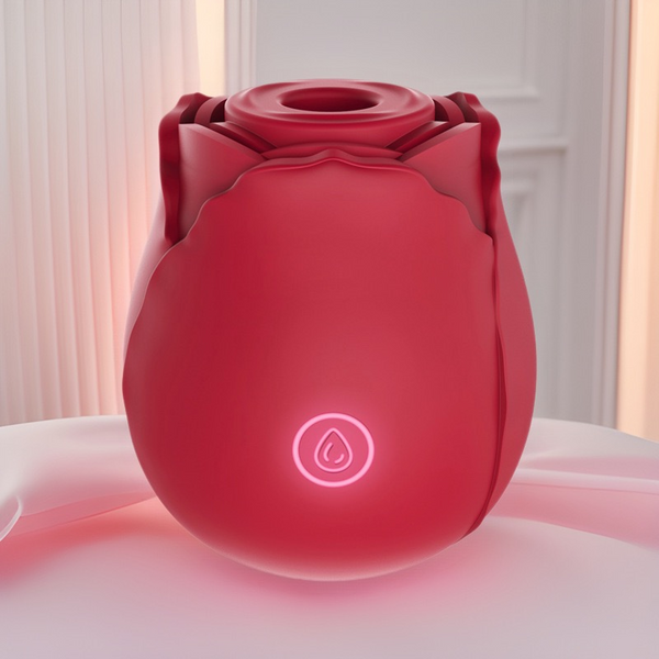 Вакуумний кліторальний стимулятор, Rose Pulse, червоний 2 фото