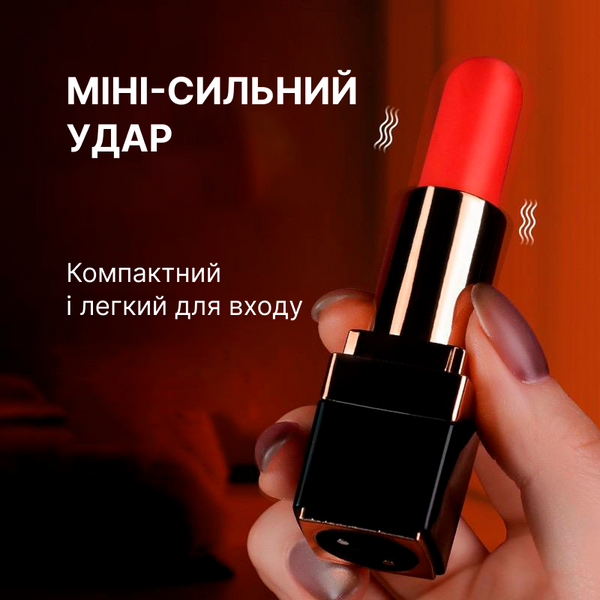 💄 Secret Kiss - Вибратор-помада с 10 режимами, черный 7 фото